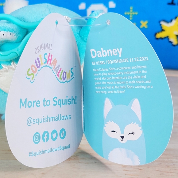 Squishmallow Dabney the Fox 3" Clip UltraSoft Stuffed Animal Toy Plush NWT - Picture 11 of 12